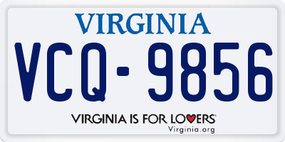 VA license plate VCQ9856