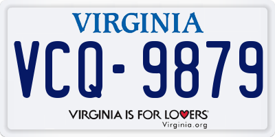VA license plate VCQ9879