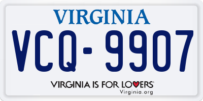 VA license plate VCQ9907