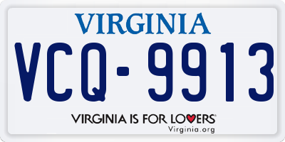 VA license plate VCQ9913