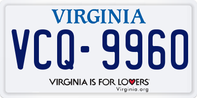 VA license plate VCQ9960