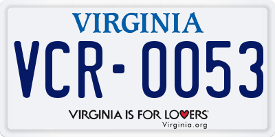 VA license plate VCR0053