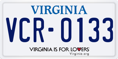 VA license plate VCR0133