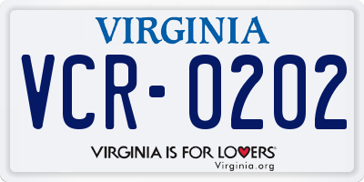VA license plate VCR0202