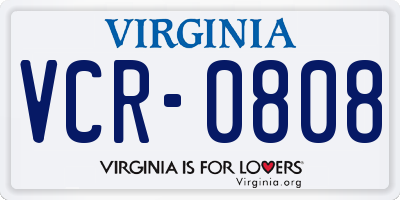 VA license plate VCR0808