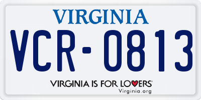 VA license plate VCR0813