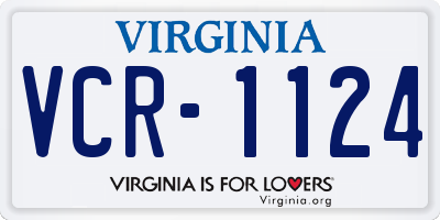 VA license plate VCR1124