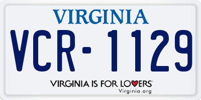 VA license plate VCR1129