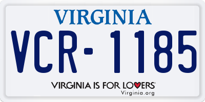 VA license plate VCR1185