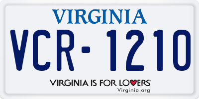 VA license plate VCR1210
