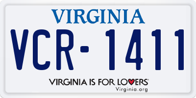 VA license plate VCR1411