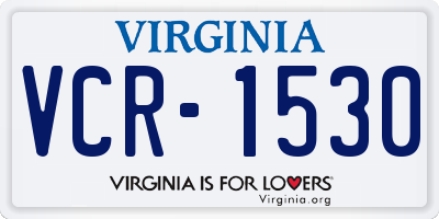 VA license plate VCR1530