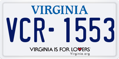 VA license plate VCR1553