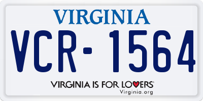 VA license plate VCR1564