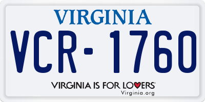 VA license plate VCR1760