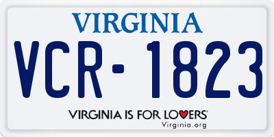 VA license plate VCR1823
