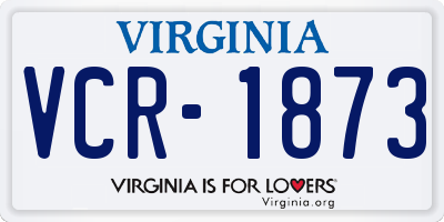 VA license plate VCR1873