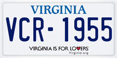 VA license plate VCR1955