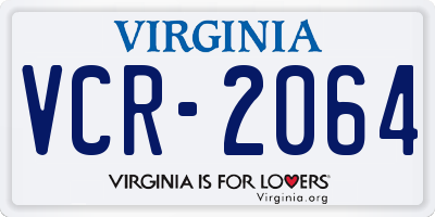 VA license plate VCR2064