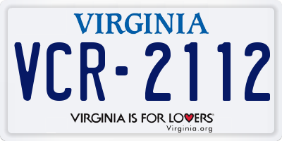 VA license plate VCR2112