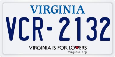 VA license plate VCR2132