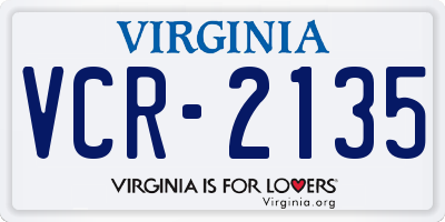 VA license plate VCR2135