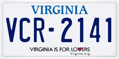 VA license plate VCR2141