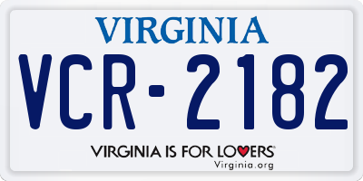 VA license plate VCR2182