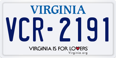 VA license plate VCR2191