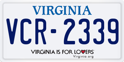 VA license plate VCR2339