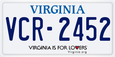 VA license plate VCR2452