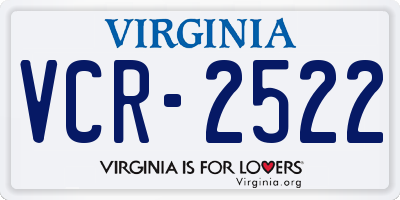 VA license plate VCR2522