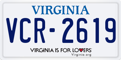 VA license plate VCR2619