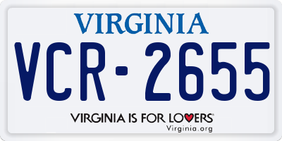 VA license plate VCR2655