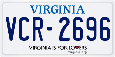 VA license plate VCR2696