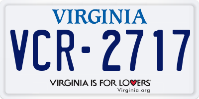 VA license plate VCR2717