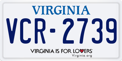 VA license plate VCR2739