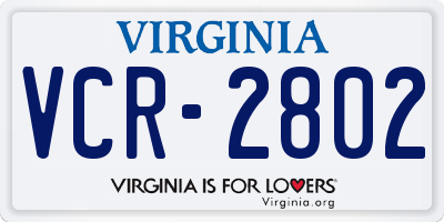 VA license plate VCR2802