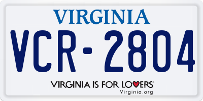VA license plate VCR2804