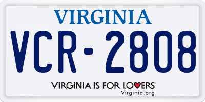 VA license plate VCR2808