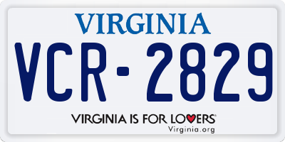 VA license plate VCR2829