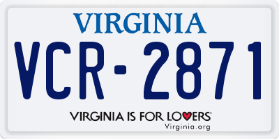 VA license plate VCR2871