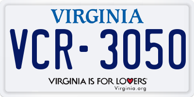 VA license plate VCR3050