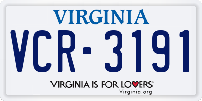 VA license plate VCR3191