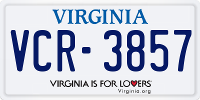 VA license plate VCR3857