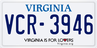 VA license plate VCR3946