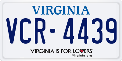 VA license plate VCR4439