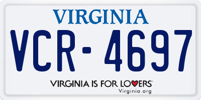VA license plate VCR4697