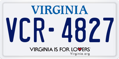 VA license plate VCR4827