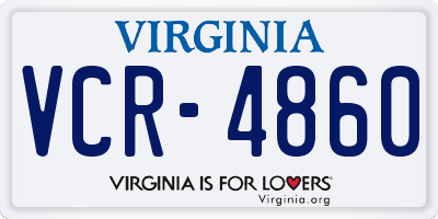 VA license plate VCR4860
